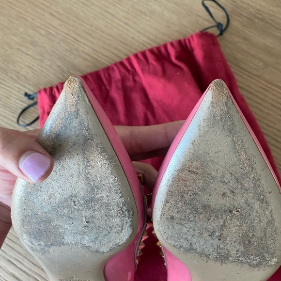Valentino pink rock stud flats - Picture 3 of 12